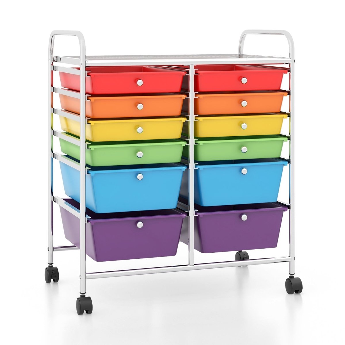 12 Storage Drawer Organizer Bins Rolling Cart - Veteran Powered