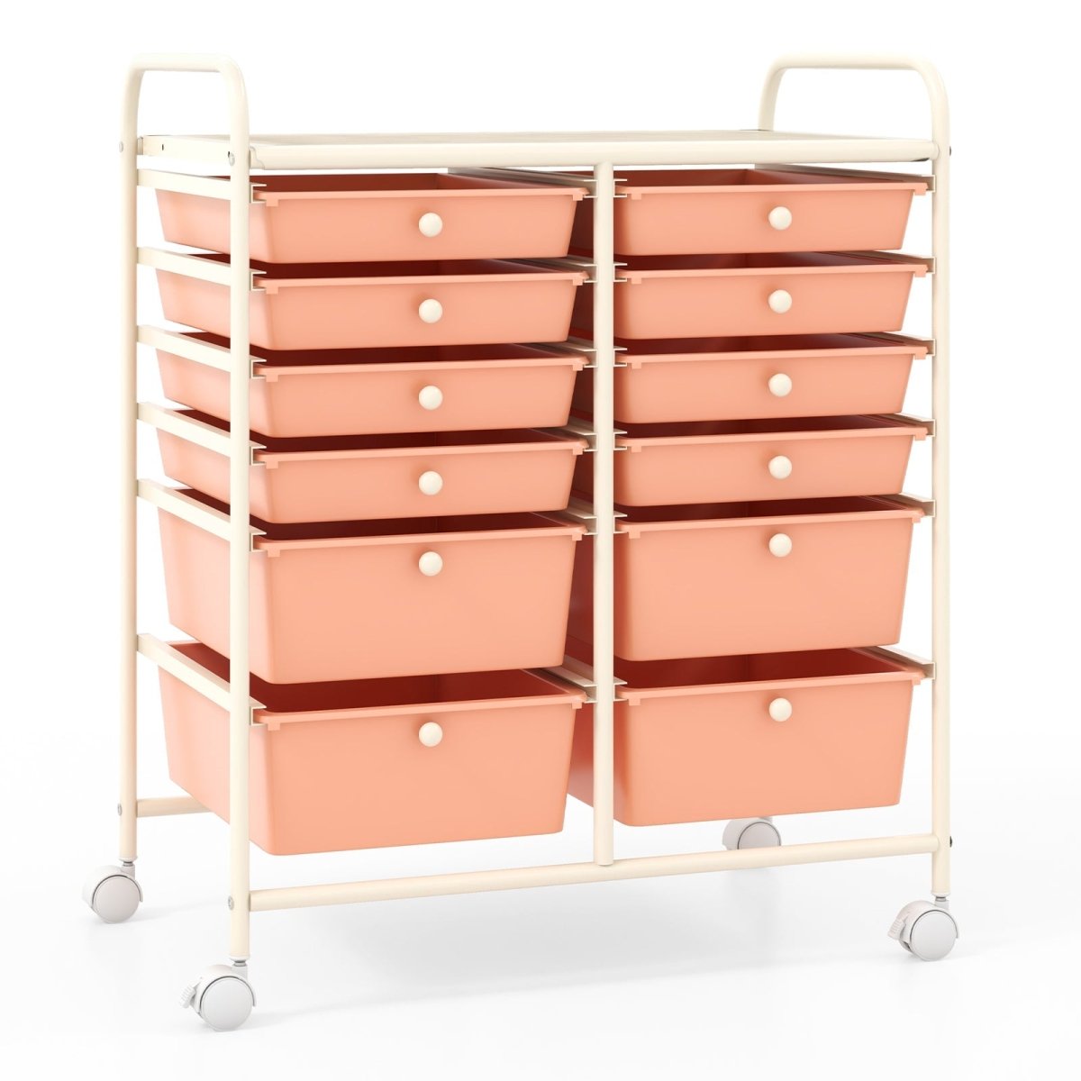 12 Storage Drawer Organizer Bins Rolling Cart - Veteran Powered
