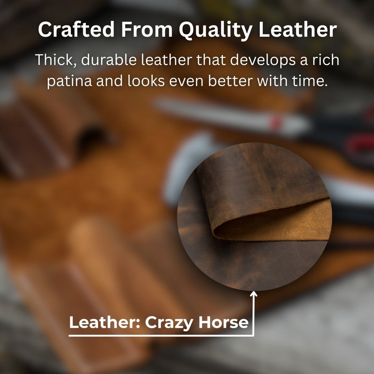 15 Pocket Leather Tool Roll - Veteran Powered