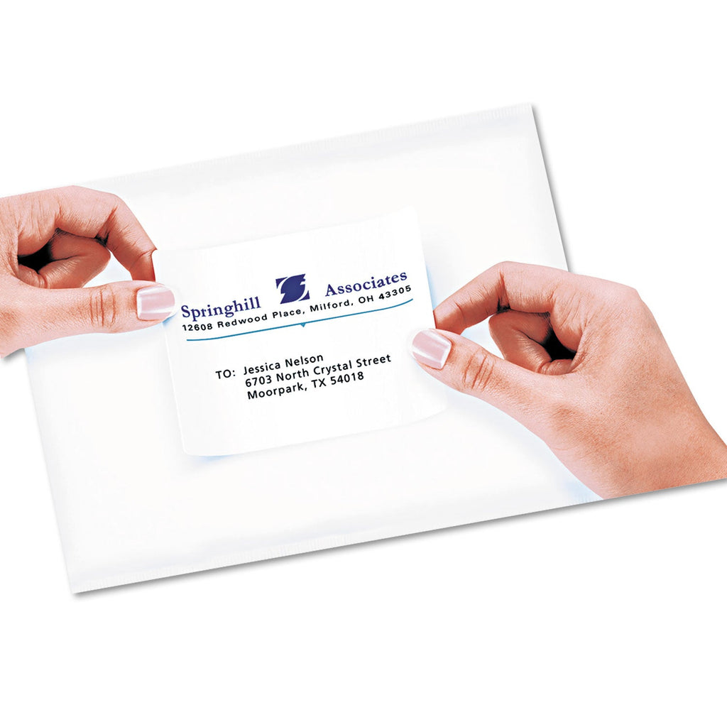 Avery Repositionable Shipping Labels w/SureFeed, Inkjet, 3.33 x 4, White, 150/Box