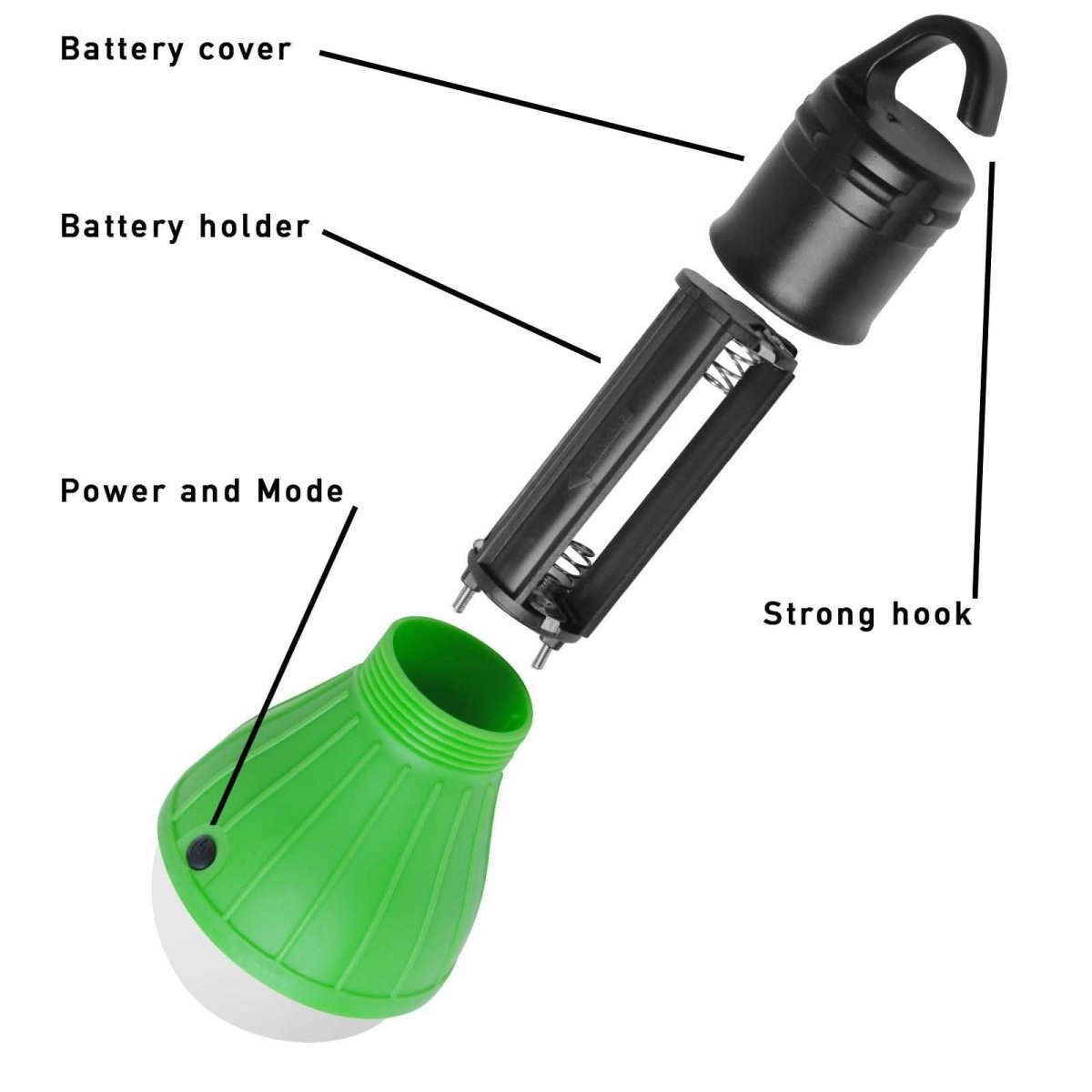2 - Pack: Portable Emergency Light Bulb with Hook - Veteran Powered