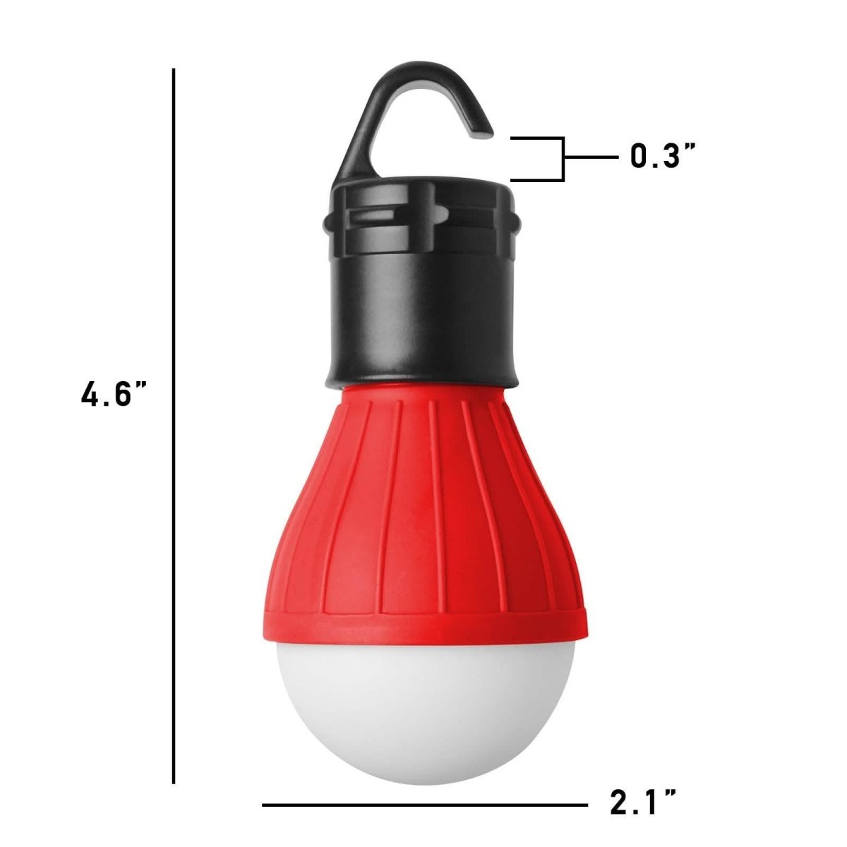 2 - Pack: Portable Emergency Light Bulb with Hook - Veteran Powered