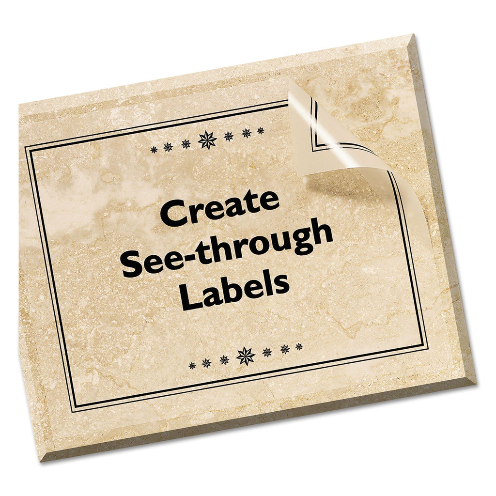 Avery Matte Clear Shipping Labels, Inkjet Printers, 8.5 x 11, Clear, 25/Pack