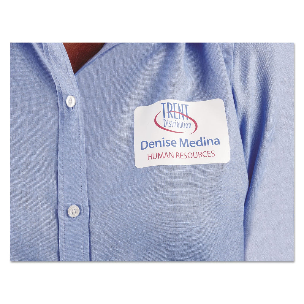 Avery Flexible Adhesive Name Badge Labels, 3.38 x 2.33, White, 400/Box