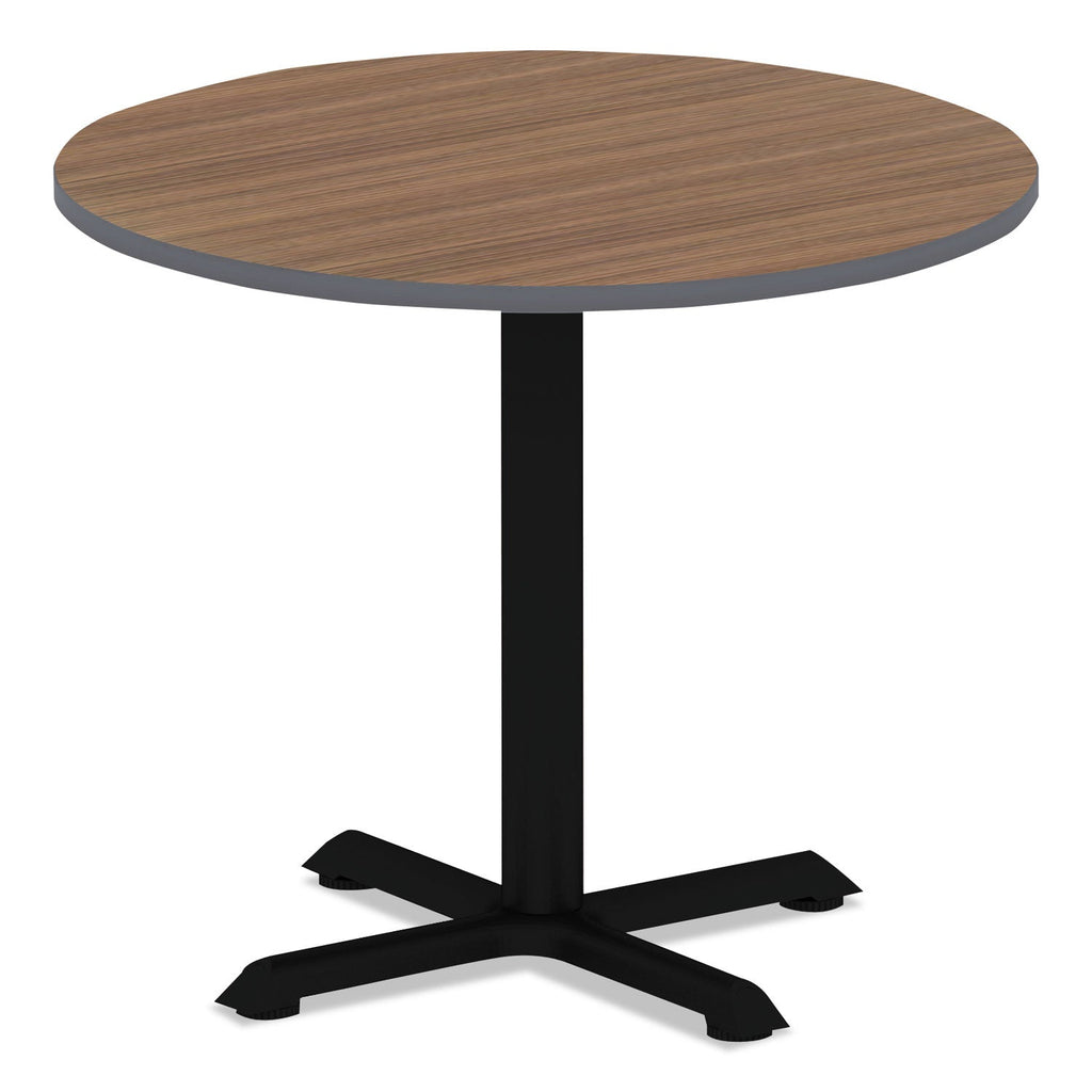 Alera Hospitality Series Single-Column Bases, 27.5" Diameter, 28.5"h, 300 lb Cap, Steel, Black