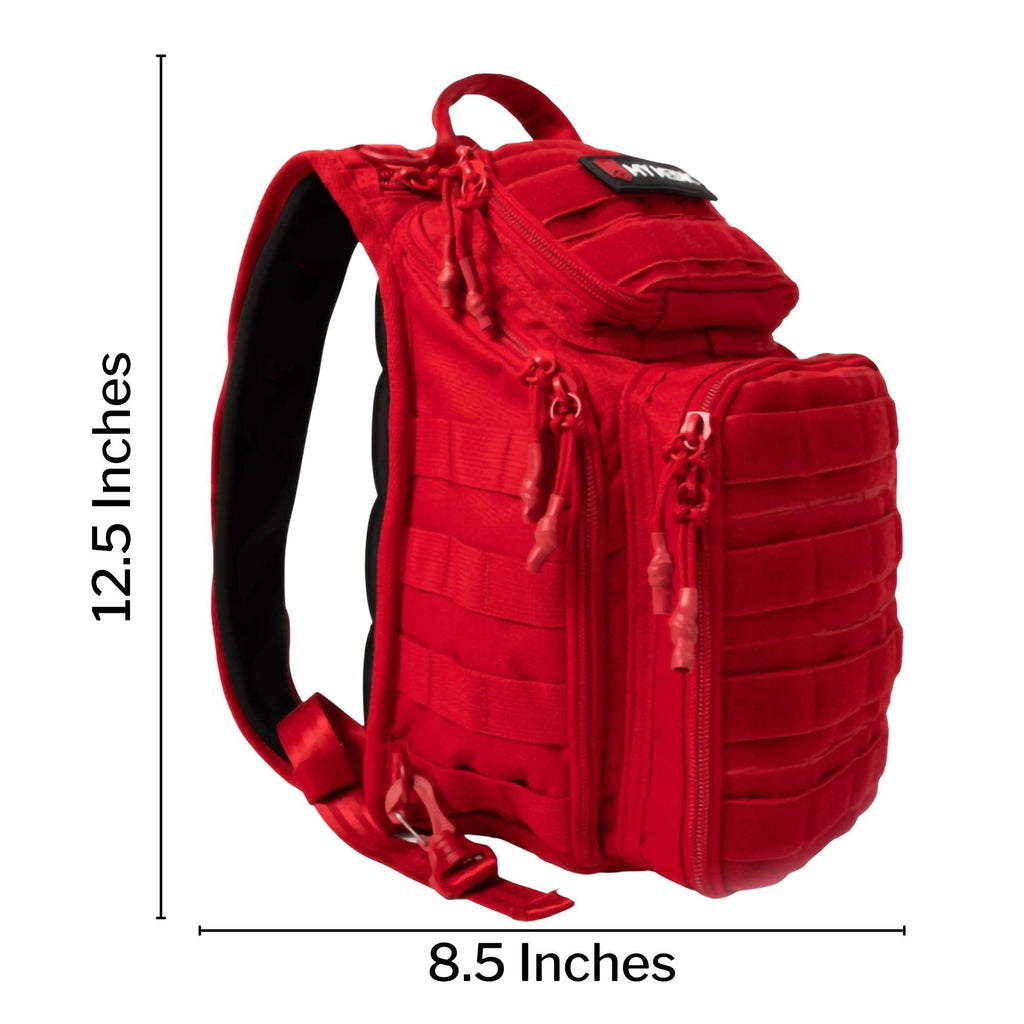 My Medic Recon First Aid Kit Backpack with Emergency Medical Supplies - Red MM-KIT-U-LG-RED-STN
