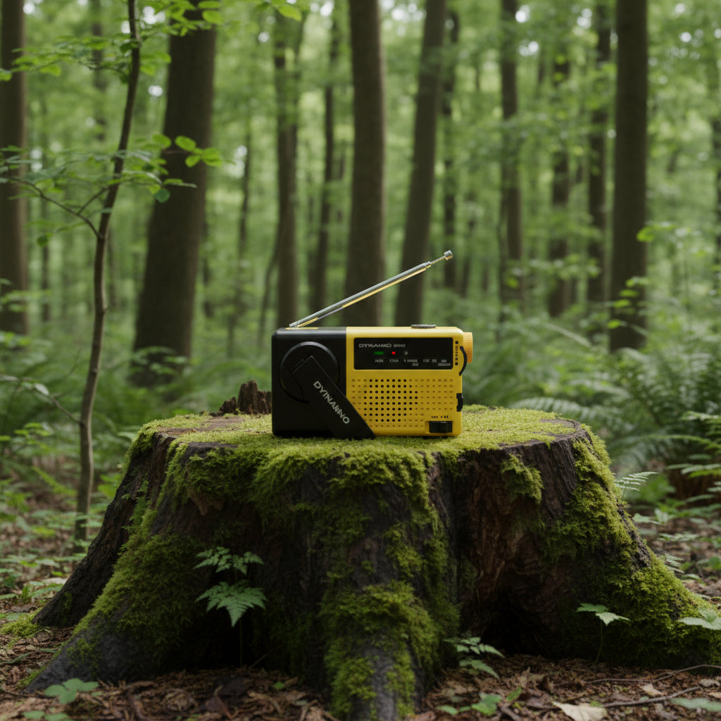 Outdoor Emergency LED Light Mini Hand-Crank Rechargeable AMFM Radio
