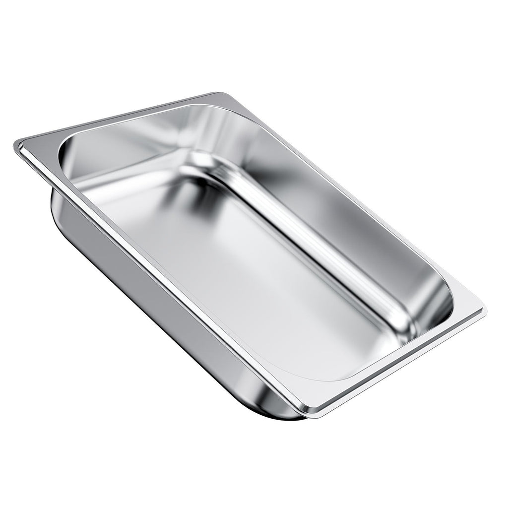 4 Pack Stainless Steam Hotel Pan, 1/2 Size Table Steam Pan, 2.5 Inch Deep Anti Jam Restaurant Supplies Reusable Rustproof Catering Storage for Home, Party, Restaurant, Hotel, Buffet