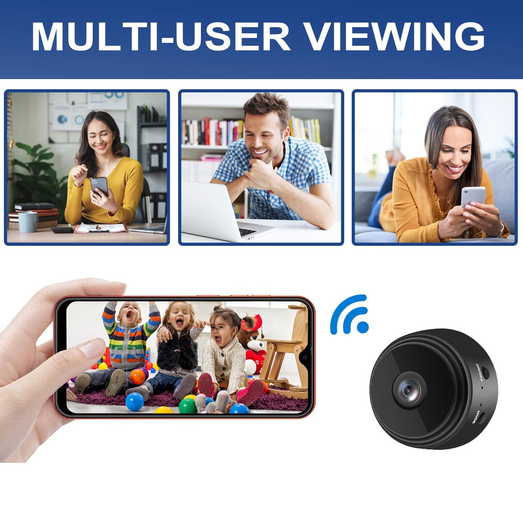 senri 3 Pack 1080P HD WiFi Mini Security Cameras Indoor Outdoor
