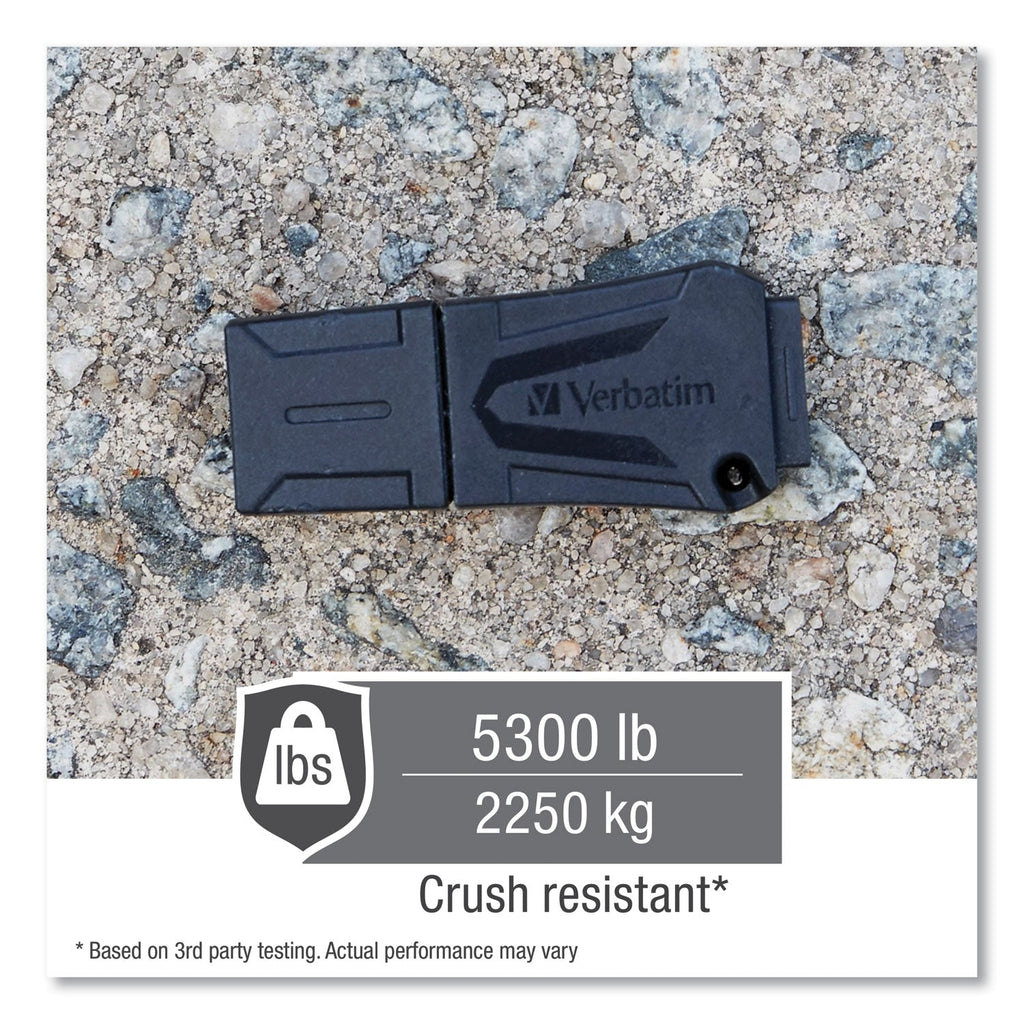 Verbatim ToughMAX USB Flash Drive, 32 GB, Black