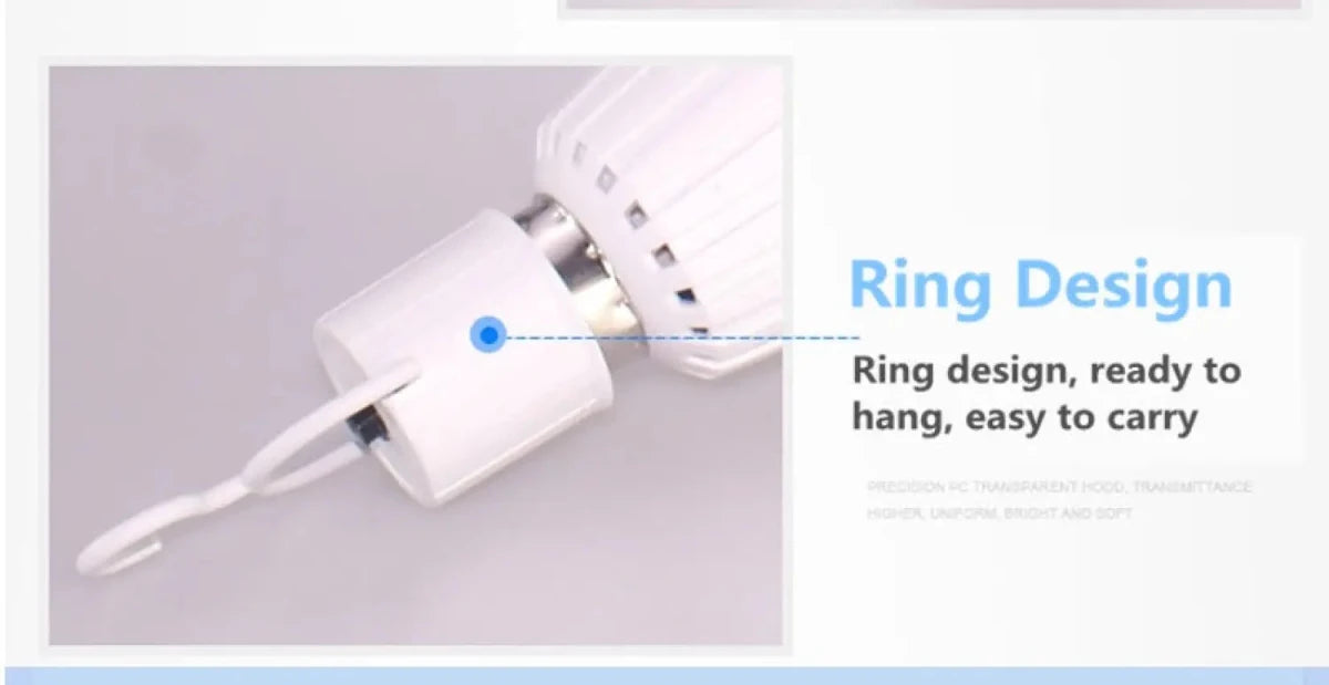 7W LED Emergency Light Bulbs - Rechargeable & Energy Saving - Veteran Powered