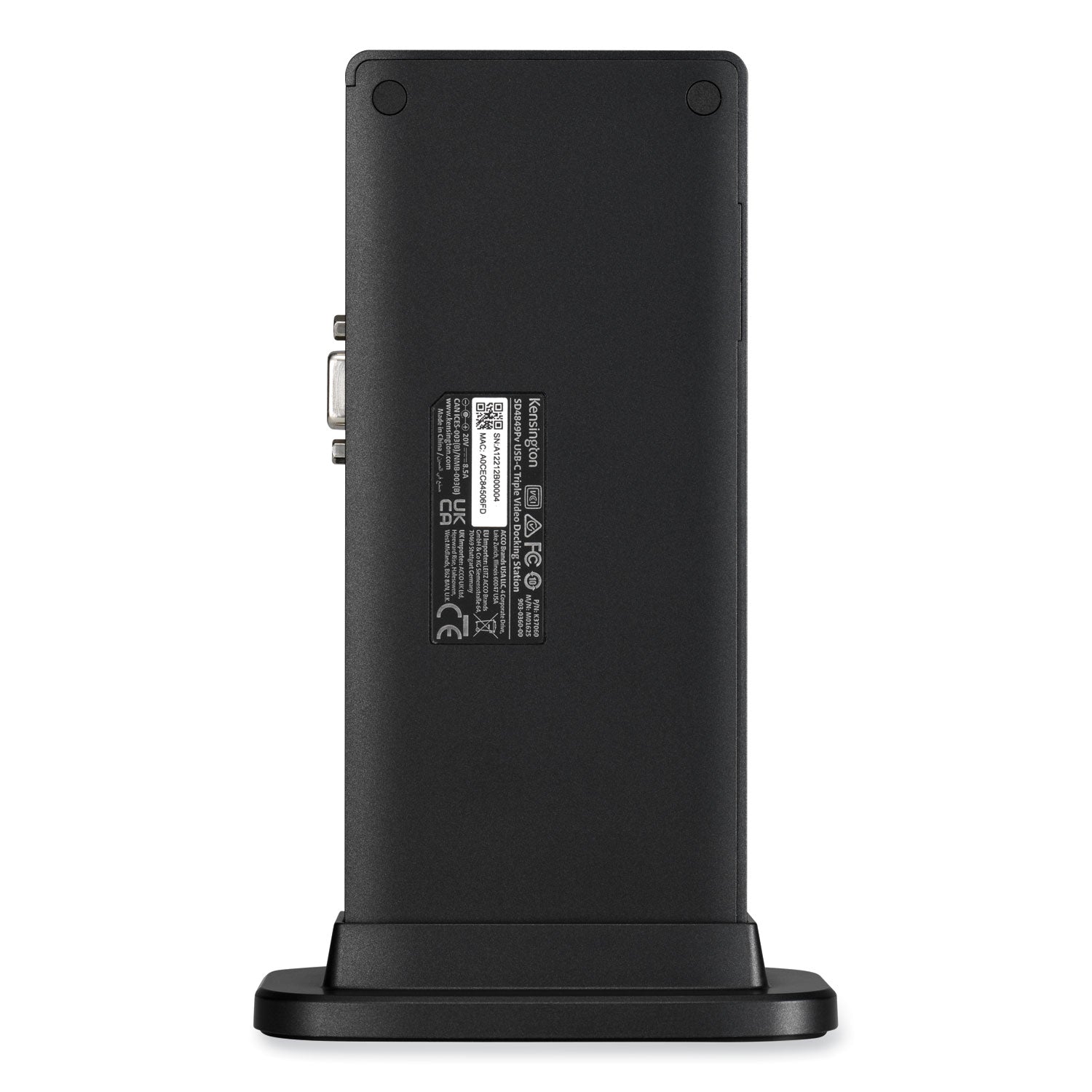 Kensington SD4849Pv Triple Video Driverless Docking Station, Black