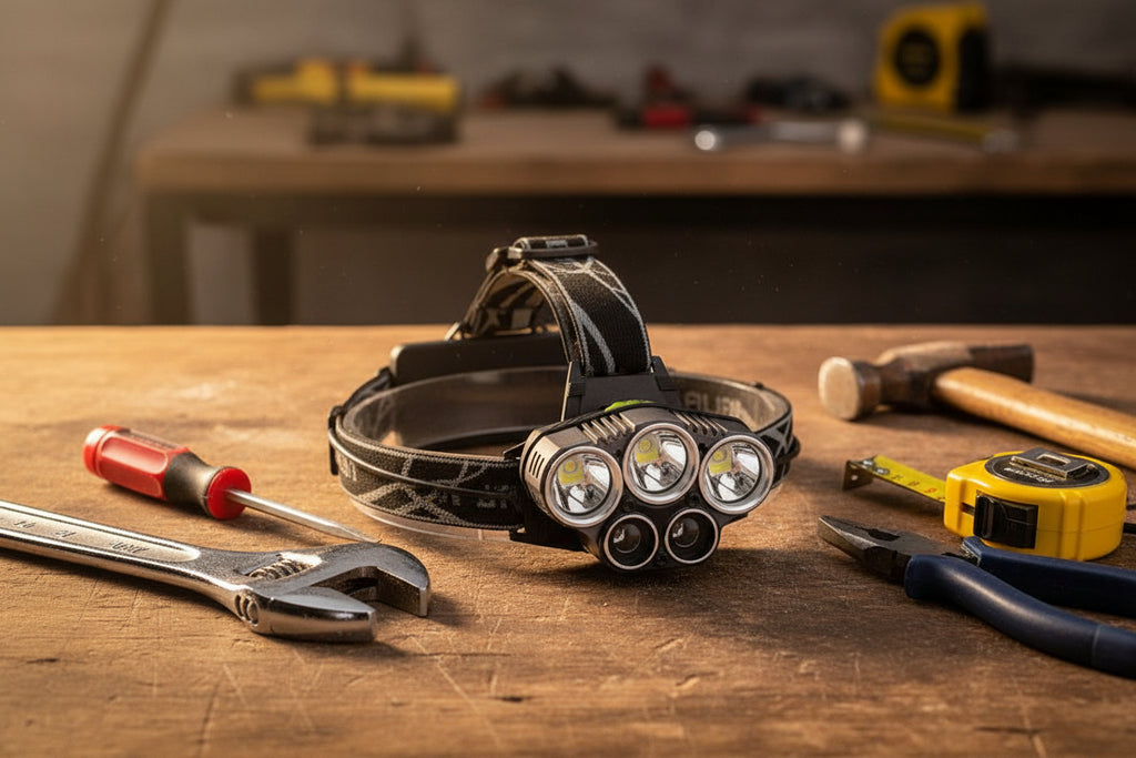 LED Headlamp 5 CREE XM-L T6 15000 lumens LED USB  Camping Hike Emergency Light