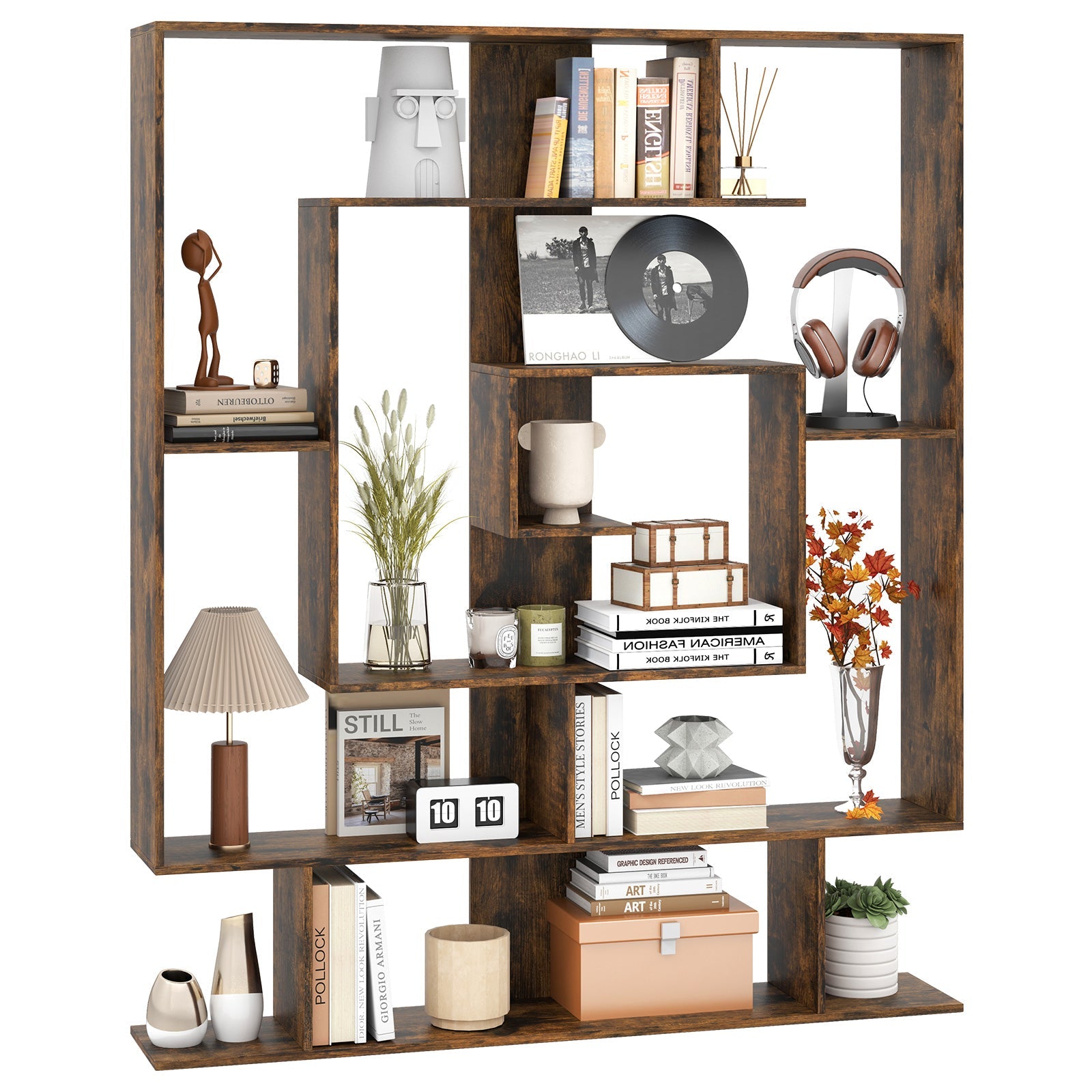 7-Tier Bookshelf Open Display Shelf Rack for Home Office