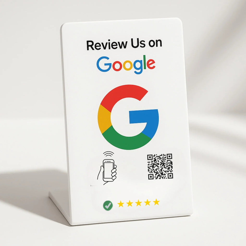 Google Review Stand NFC + QR Tap Sign Review Stands