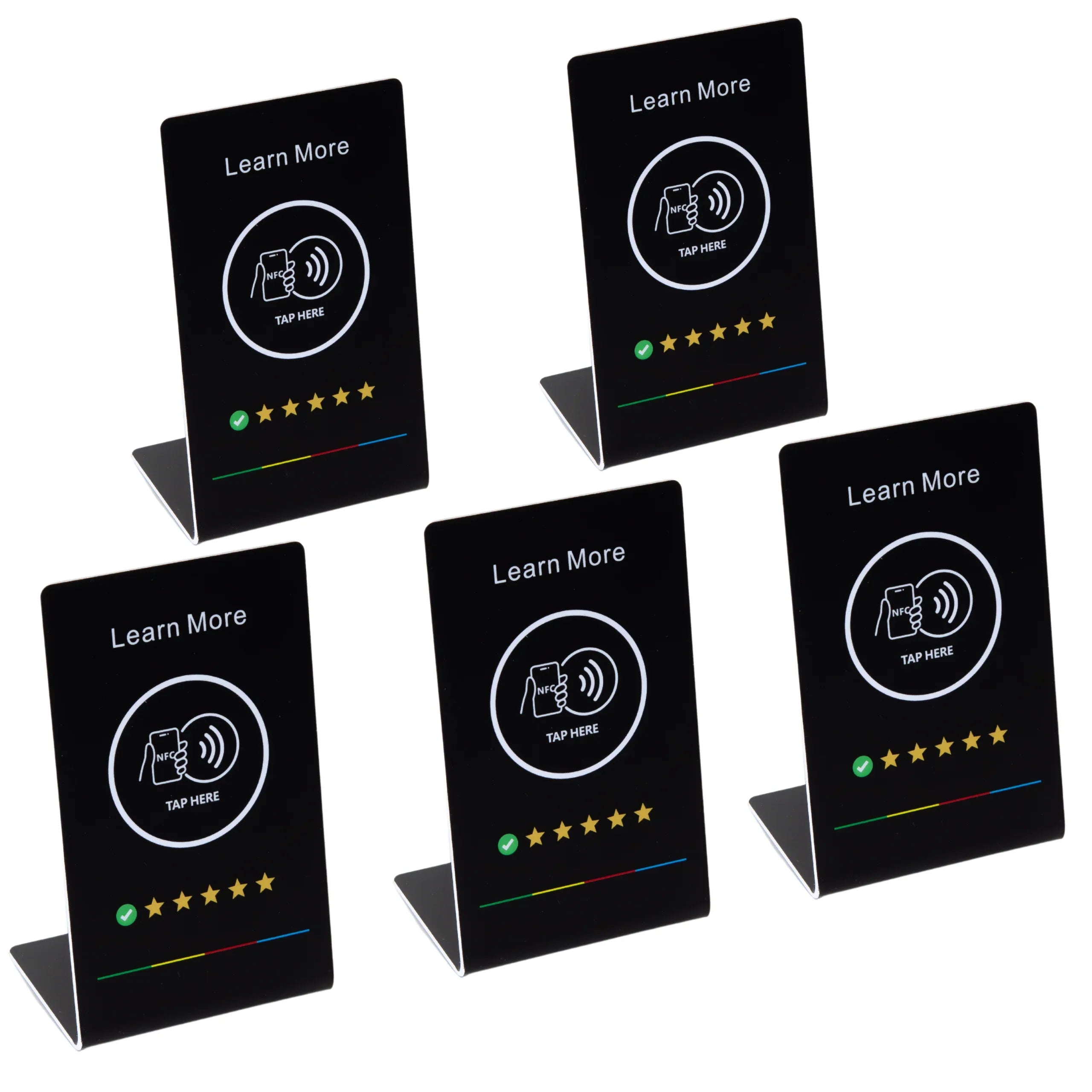 NFC Programmable Stand for Menus, Reviews, Bookings & Multi-Link Hubs (Tap to Any Link