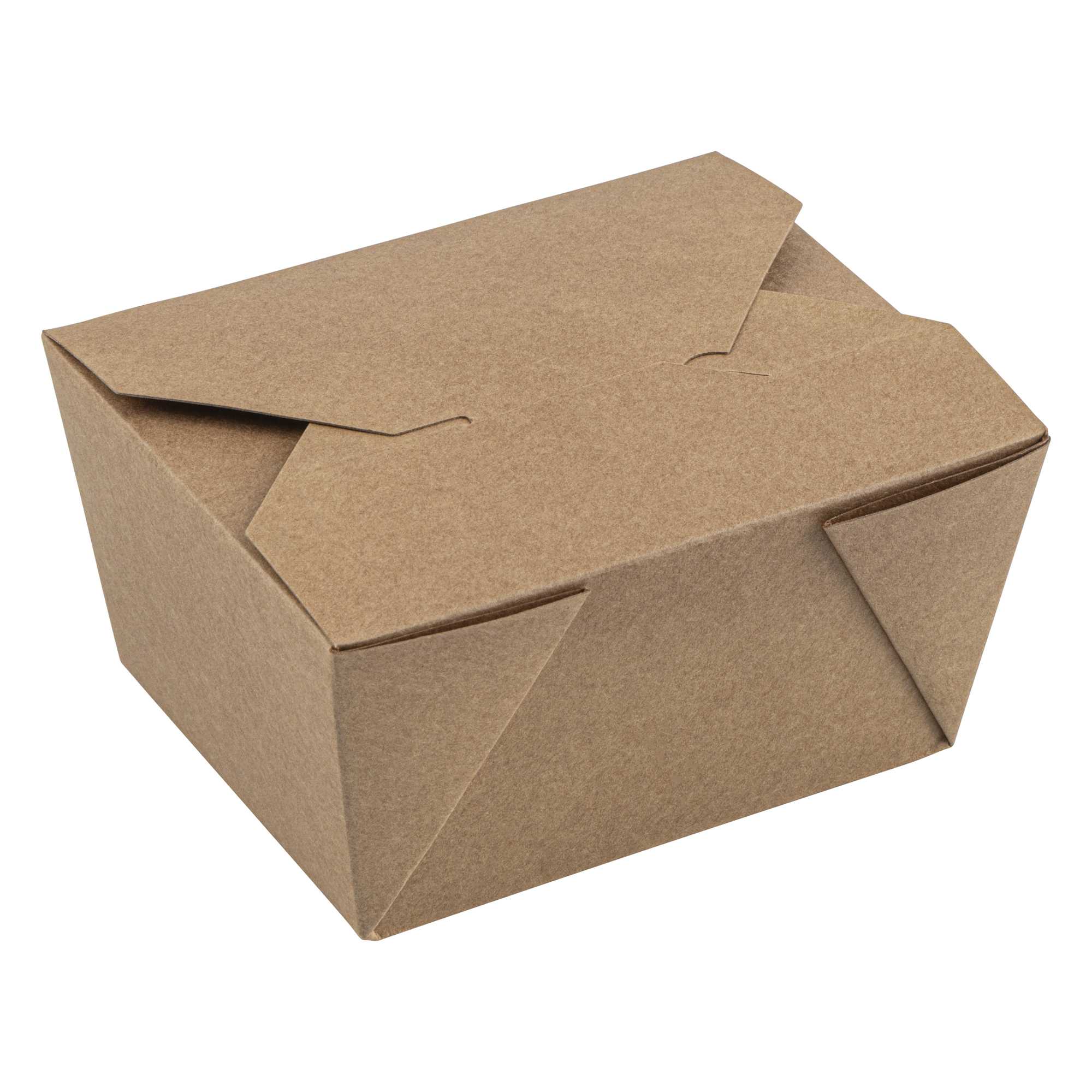 Bio Tek 30 oz Rectangle Kraft Paper Microwavable #1 Bio Box Take Out Container - 5" x 4" x 2 1/2" - 200 count box