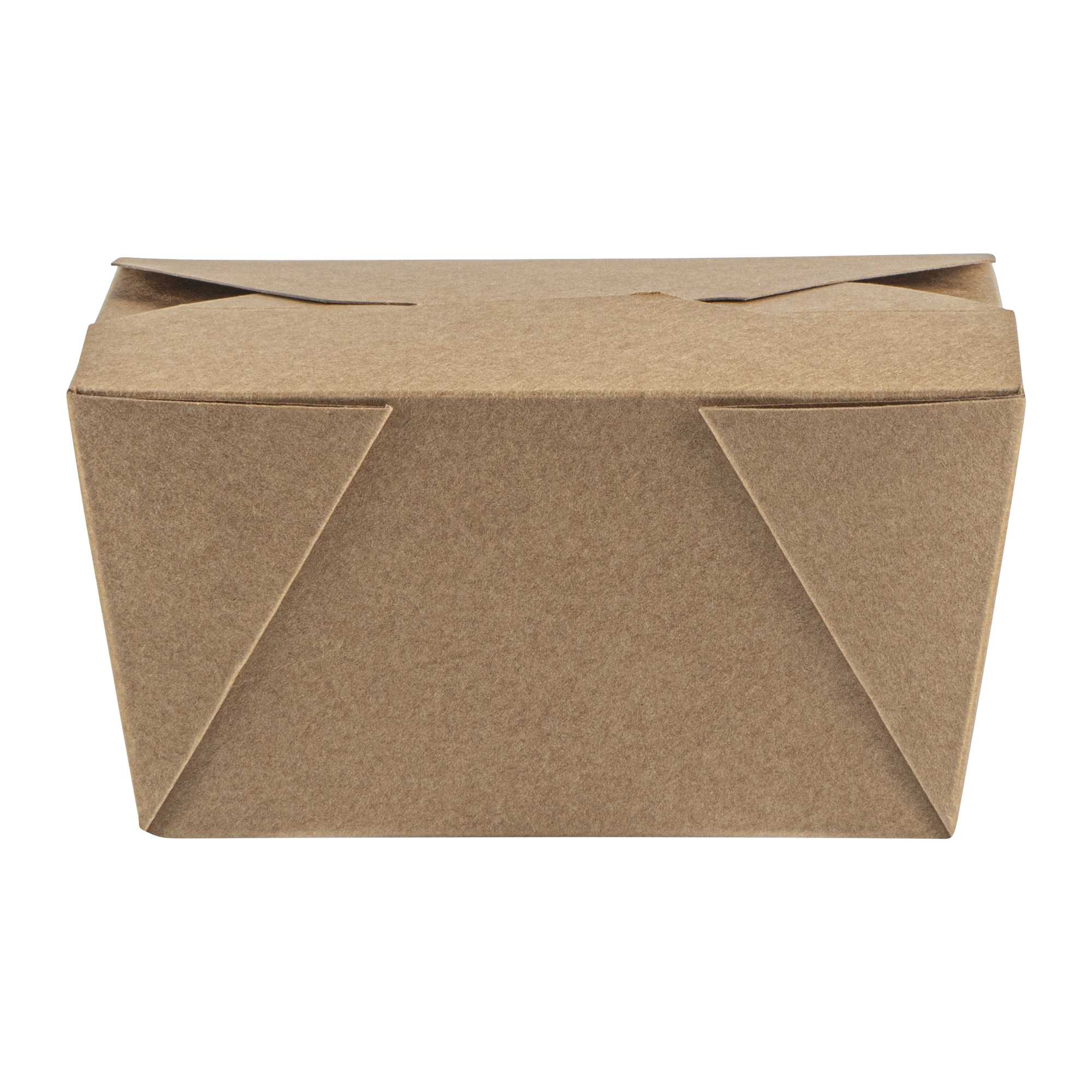 Bio Tek 30 oz Rectangle Kraft Paper Microwavable #1 Bio Box Take Out Container - 5" x 4" x 2 1/2" - 200 count box