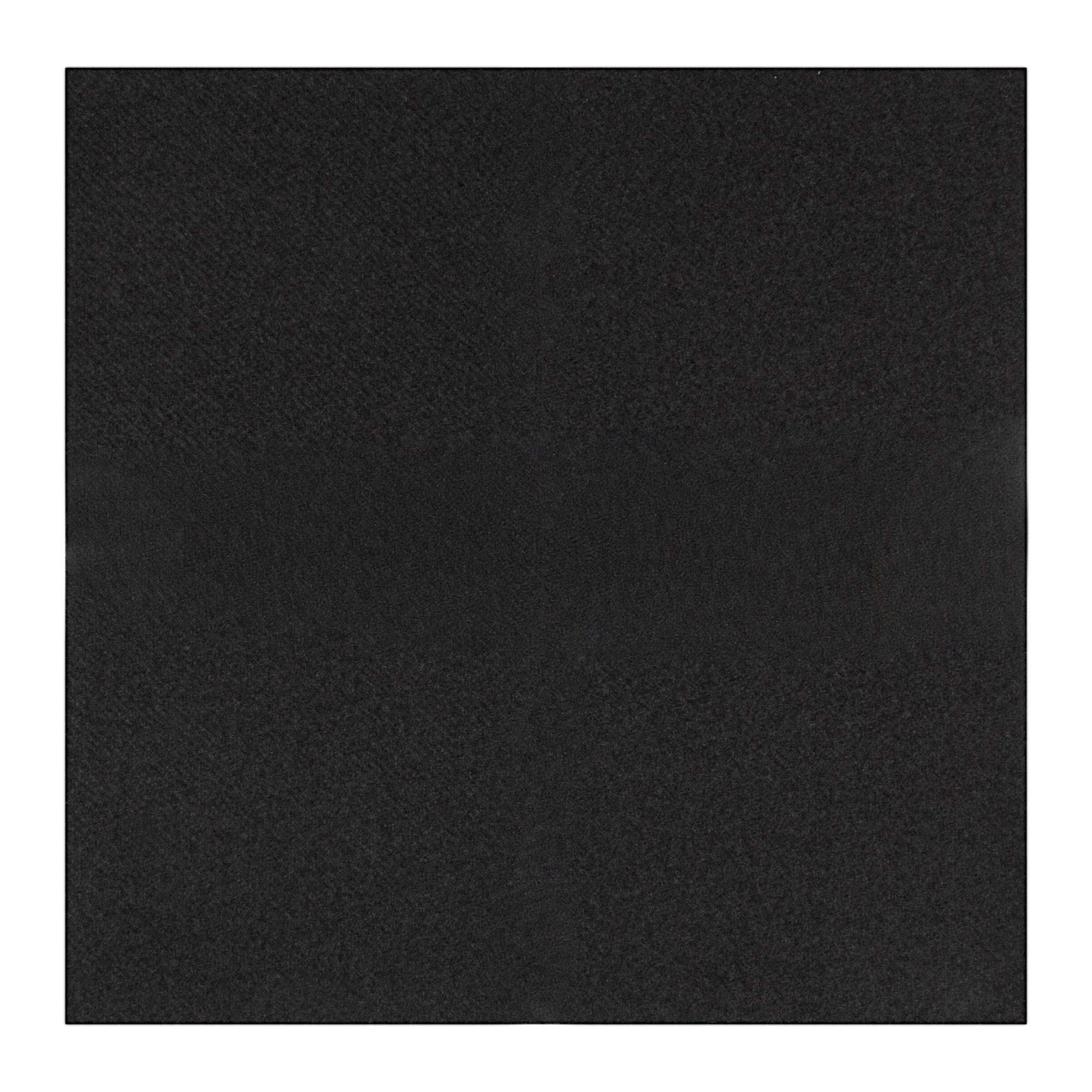 Luxenap Square Black Paper Linen-Feel Cocktail Napkin - Air Laid - 9 1/2" x 9 1/2" - 1600 count box