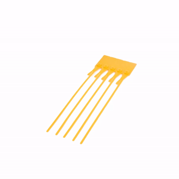 Serve Secure Yellow Security Seal / Zip Tie - Tamper-Evident, Self-Locking - 15 3/4" - 100 count box