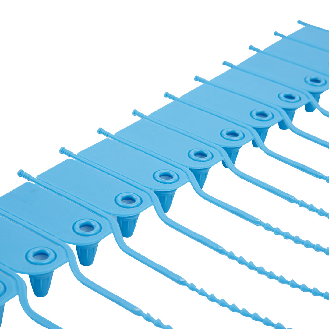 Serve Secure Blue Security Zip Tie - Tamper-Evident - 7 3/4" - 100 count box