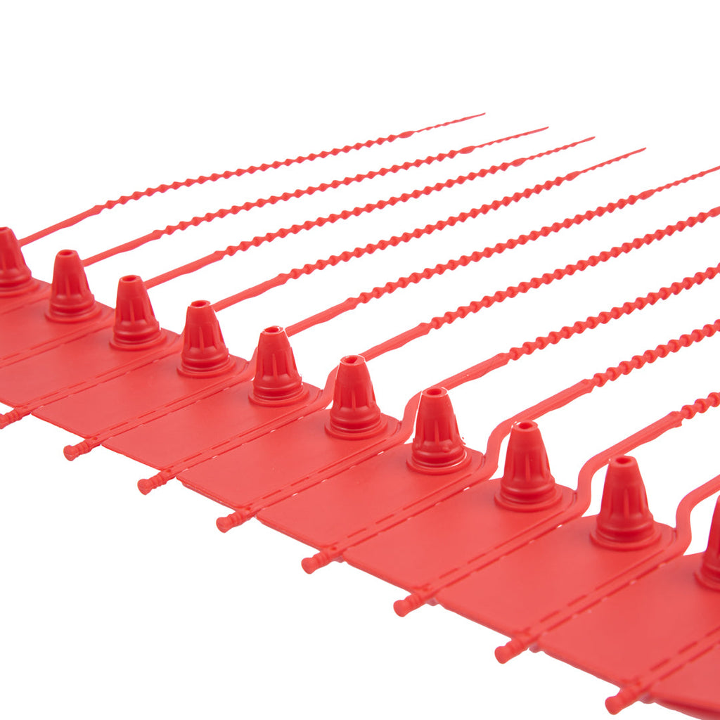 Serve Secure Red Security Zip Tie - Tamper-Evident - 7 3/4" - 100 count box