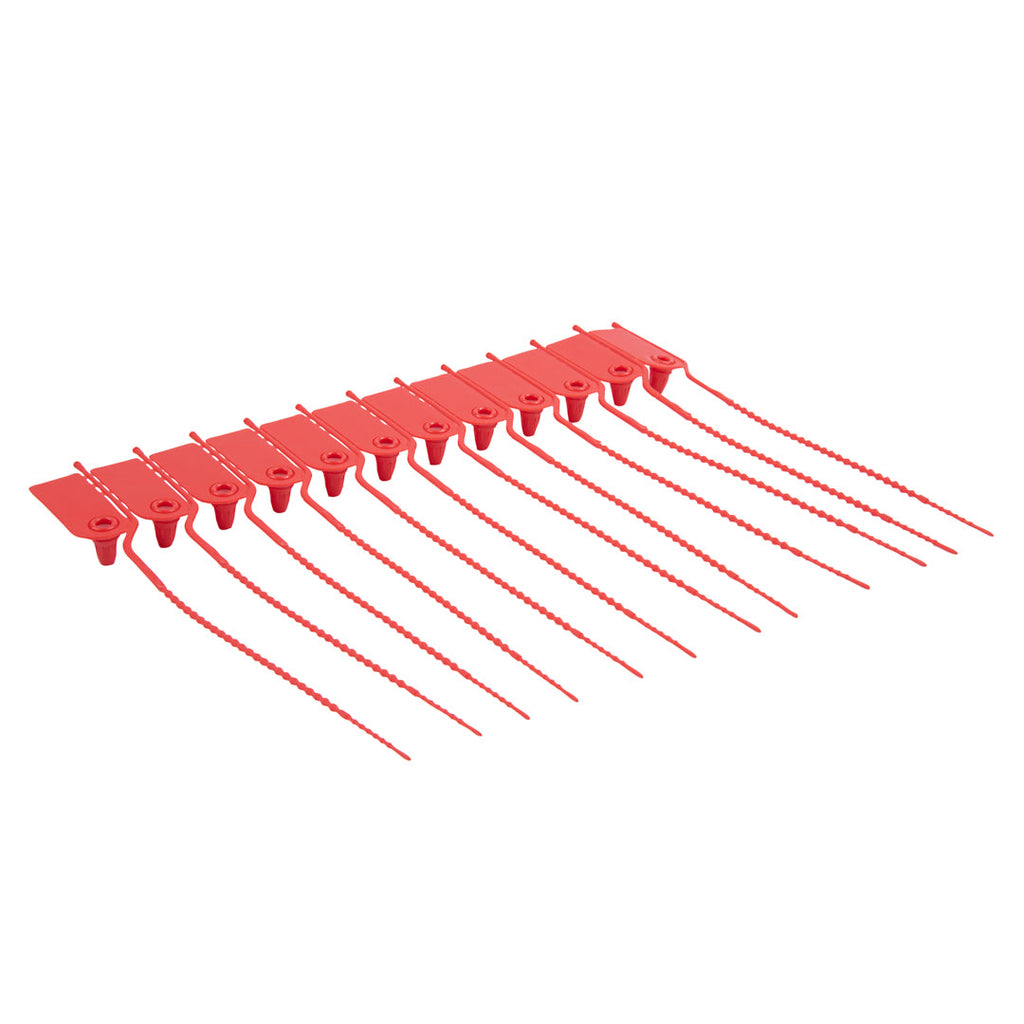 Serve Secure Red Security Zip Tie - Tamper-Evident - 7 3/4" - 100 count box