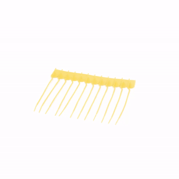 Serve Secure Yellow Security Zip Tie - Tamper-Evident - 7 3/4" - 100 count box