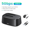 Dual-Bay SATA to USB 3.0 HDD Docking Station for 2.5"/3.5" SSD HDD Offline Clone Tool-Free