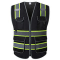 Breathable, Reflective Safety Vest with Zipper & Multiple Pockets