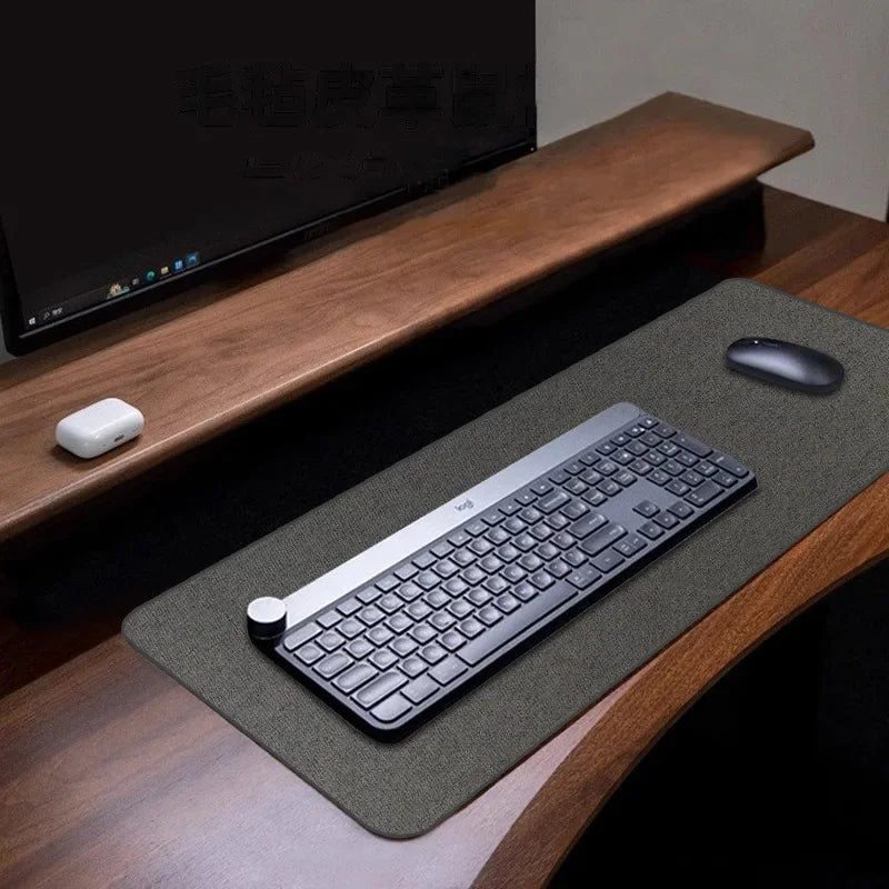 Cotton-Linen XXL Gaming Mouse Pad Rubber Anti-Slip Keyboard & Mouse Desk Mat — 31.5 x 11.8 in (800 x 300 mm) / 35.4 x 15.7 in (900 x 400 mm)