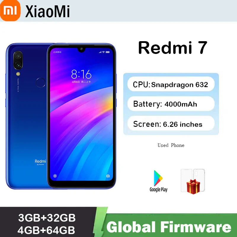 Global Firmware Android 6.26-inch Dual SIM Smartphone - 12MP Rear, 8MP Front, 4000mAh (Used)