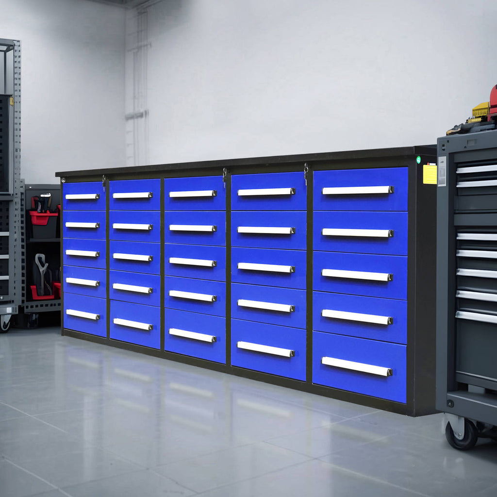 10 ft Heavy Duty Workbench with 25 Drawers