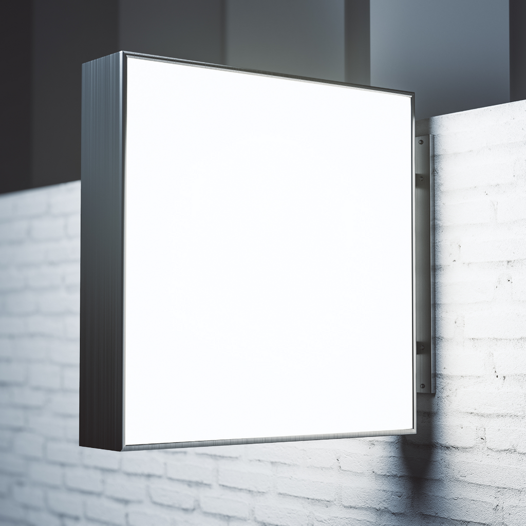 Square LED Light Box Sign – Custom Illuminated Storefront Display