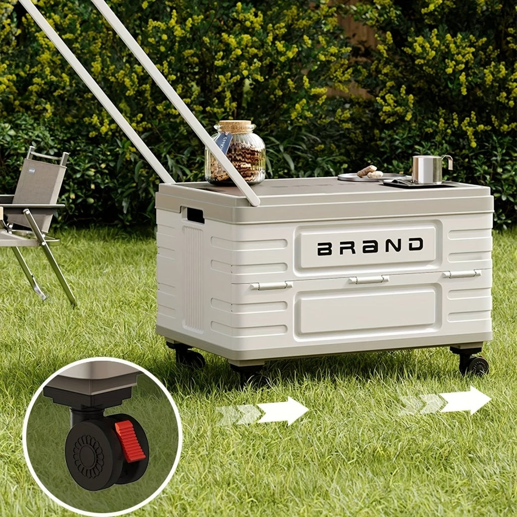 Collapsible Storage Bins Box with Lids And Handle - Portable Plastic Storage - Veteran Powered