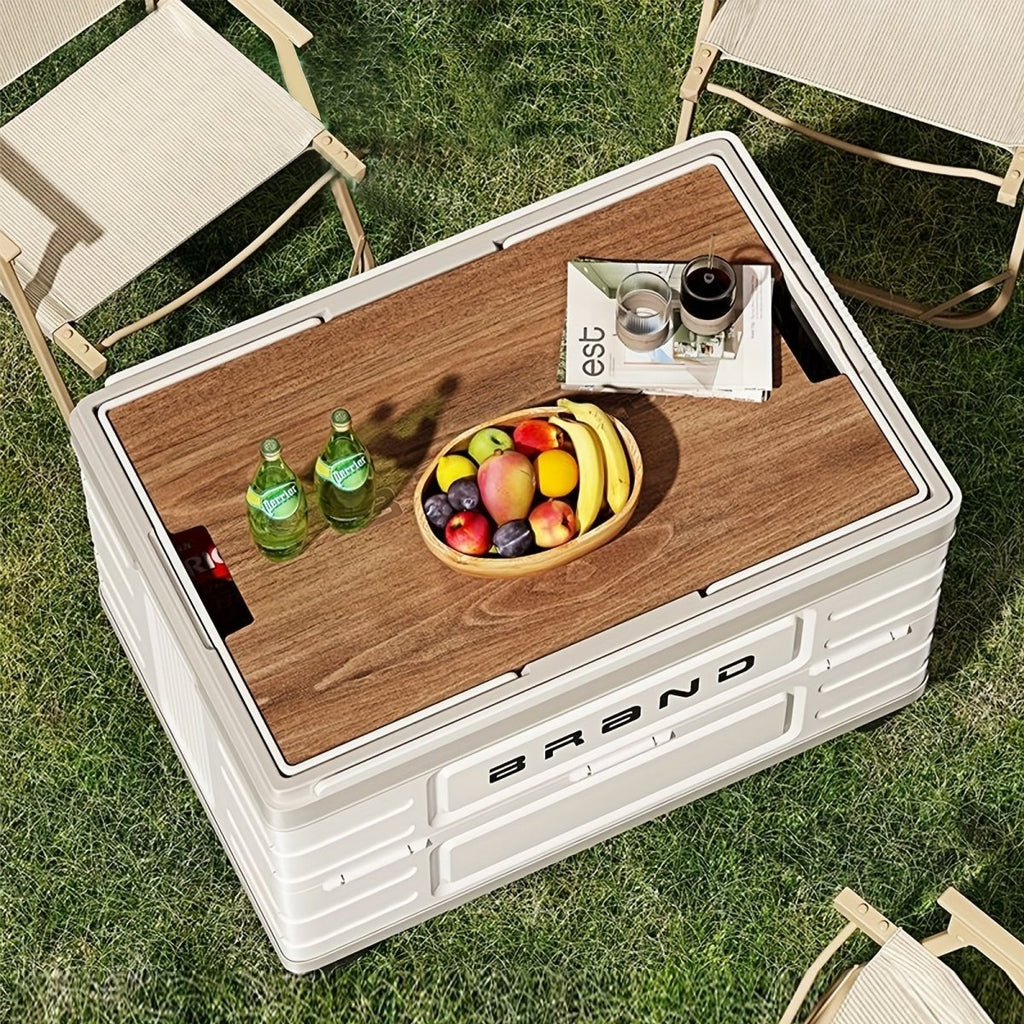 Collapsible Storage Bins Box with Lids And Handle - Portable Plastic Storage - Veteran Powered