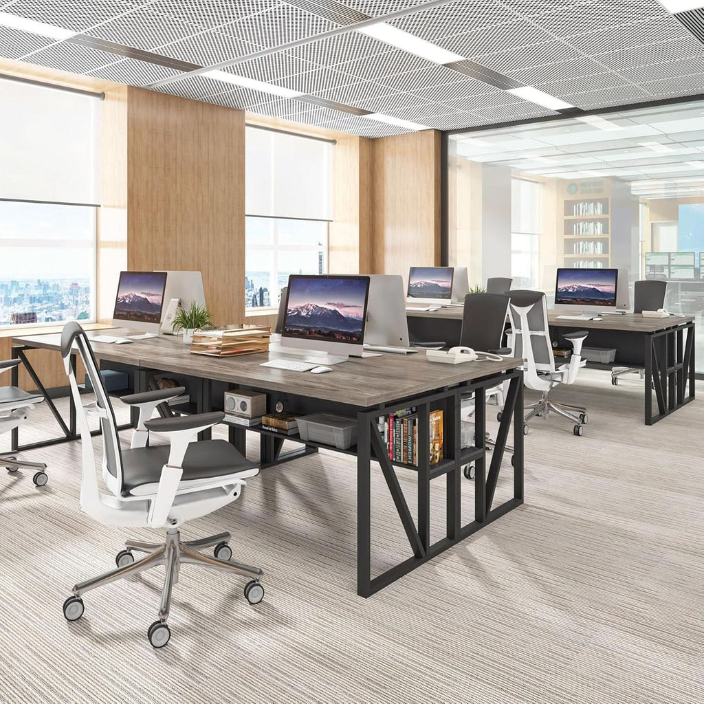 Executive Office Computer Desk and Mobile File Cabinet