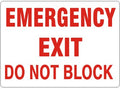 Emergency Exit Do Not Block