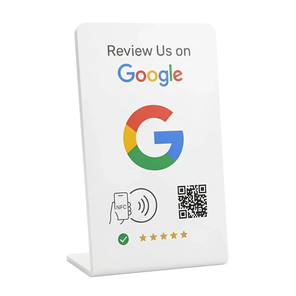 Google Review Stand NFC + QR Tap Sign Review Stands