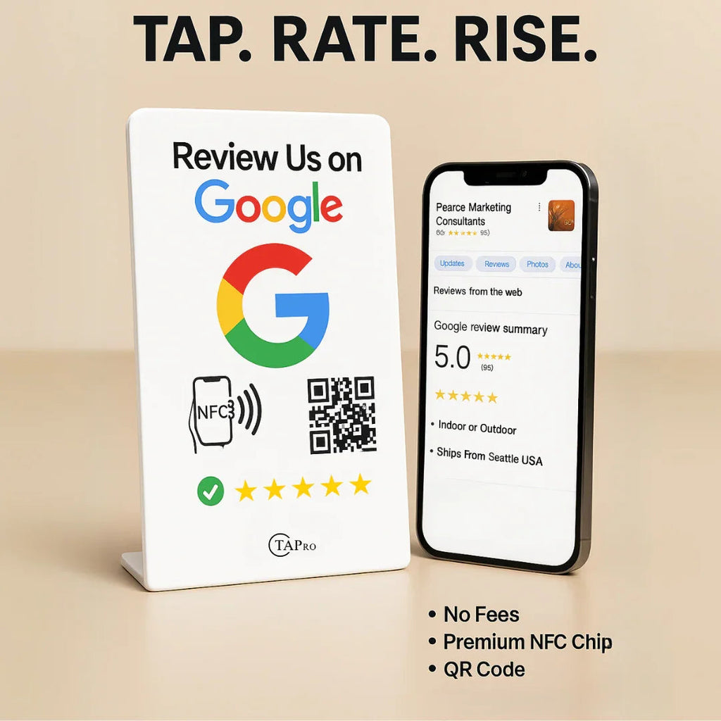 Google Review Stand NFC + QR Tap Sign Review Stands
