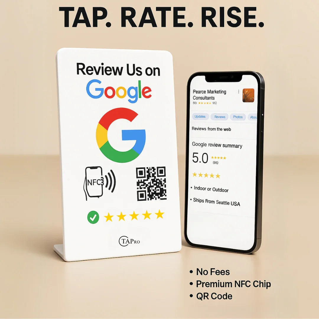 Google Review Stand NFC + QR Tap Sign Review Stands