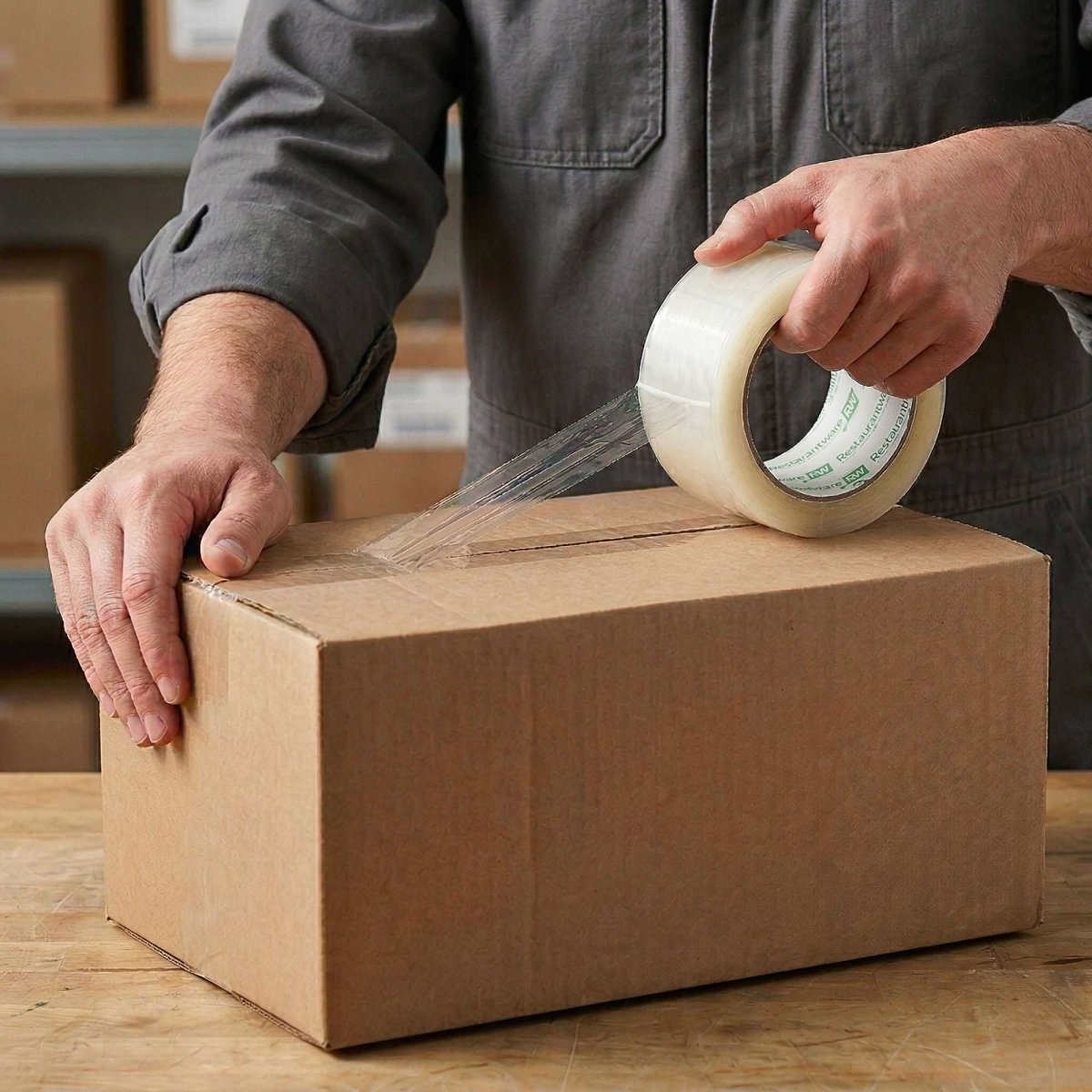 Handy Tek Clear Industrial Tape - 2 mil - 3" x 110 yds - 1 count box - Veteran Powered