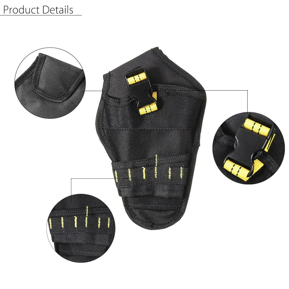 Heavy Duty Drill Holster Tool Belt Pouch Bit Holder Hanging Waist Bag Drill Tool - Veteran Powered