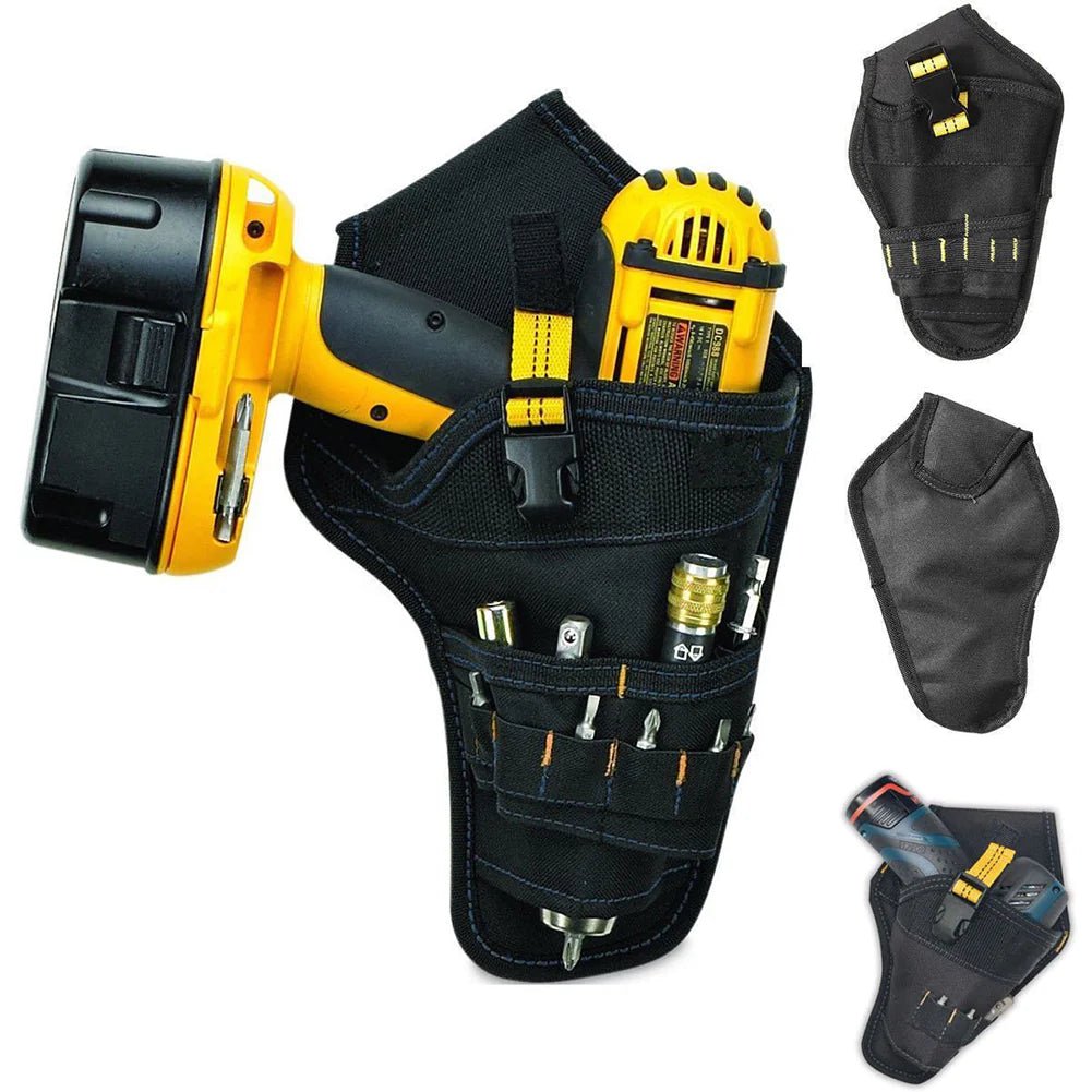 Heavy Duty Drill Holster Tool Belt Pouch Bit Holder Hanging Waist Bag Drill Tool - Veteran Powered