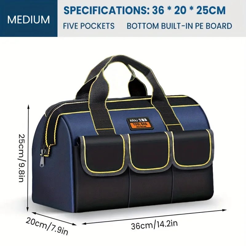 Heavy - Duty Electrician Tool Bag — Multi - Compartment Organizer with Wrench Storage & Reinforced Belt - Veteran Powered