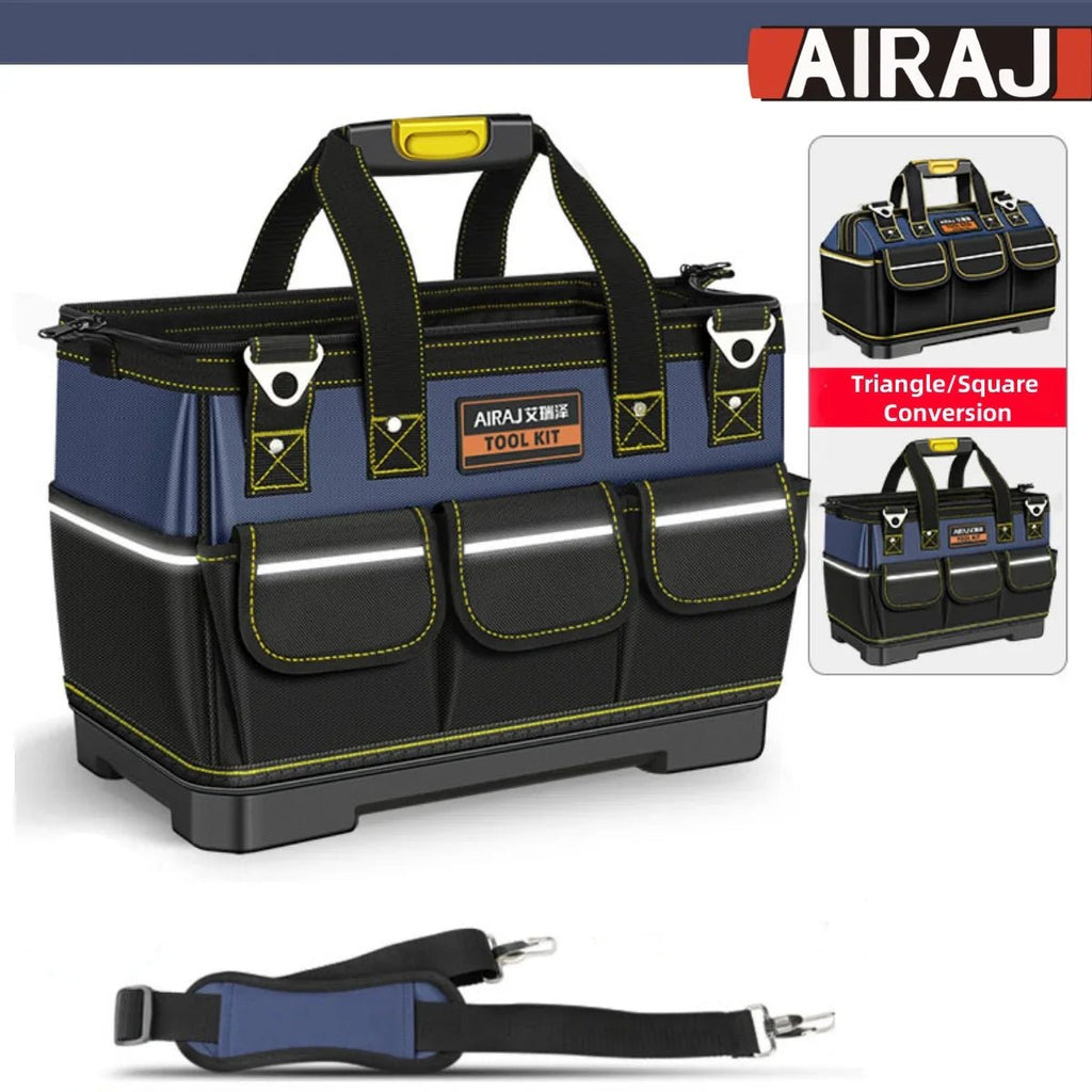 Heavy - Duty Electrician Tool Bag — Multi - Compartment Organizer with Wrench Storage & Reinforced Belt - Veteran Powered