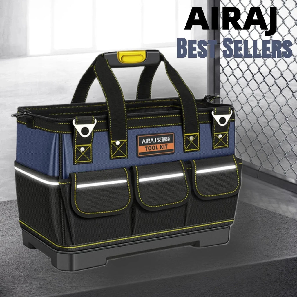 Heavy - Duty Electrician Tool Bag — Multi - Compartment Organizer with Wrench Storage & Reinforced Belt - Veteran Powered