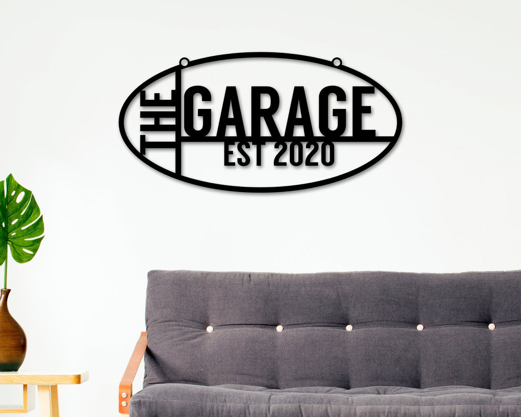 Personalized Garage Sign, Hanging Shop Sign, Store Sign, Husband Gift, Custom Garage Sign, Metal Shop Sign, Metal Workshop Sign, Metal Sign