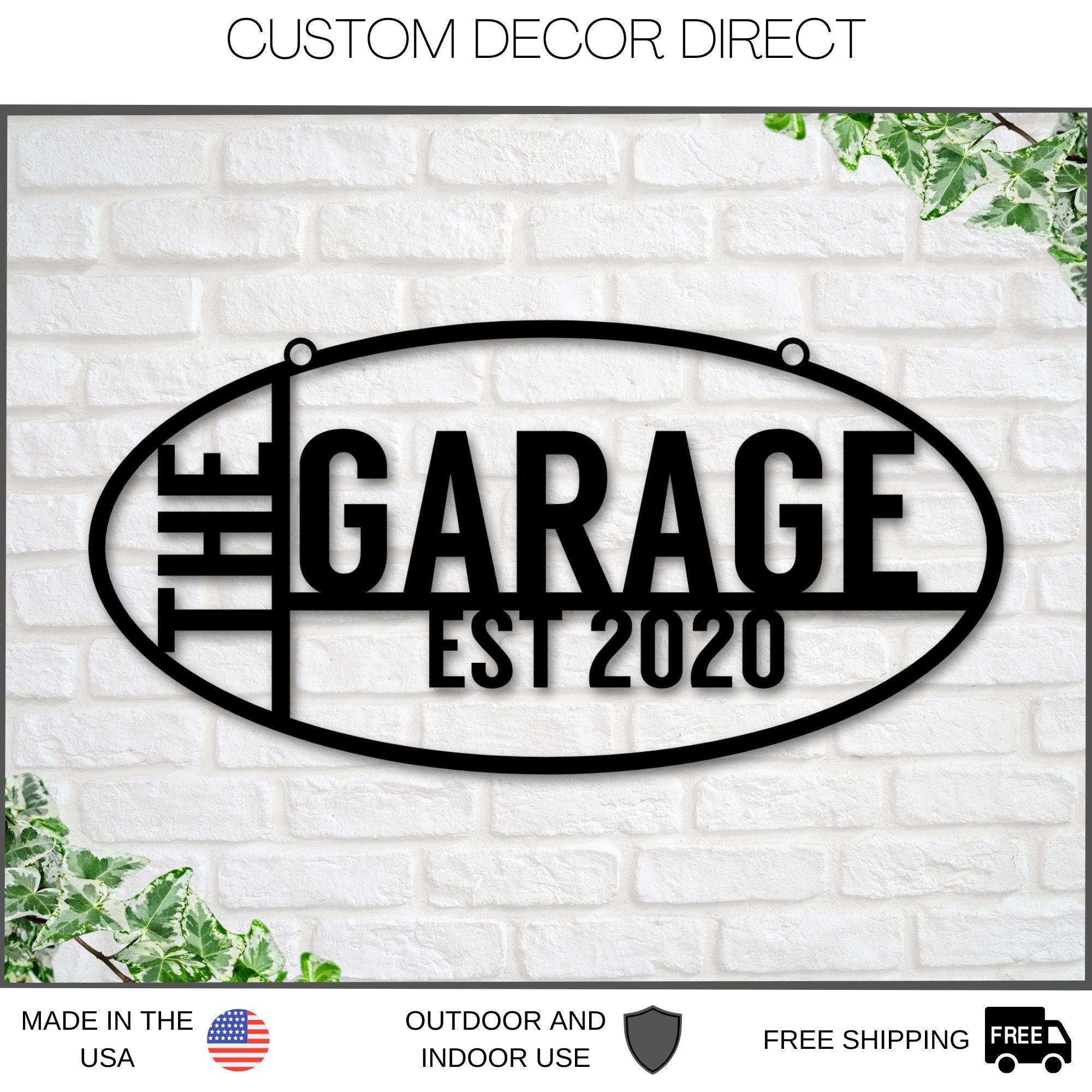 Personalized Garage Sign, Hanging Shop Sign, Store Sign, Husband Gift, Custom Garage Sign, Metal Shop Sign, Metal Workshop Sign, Metal Sign
