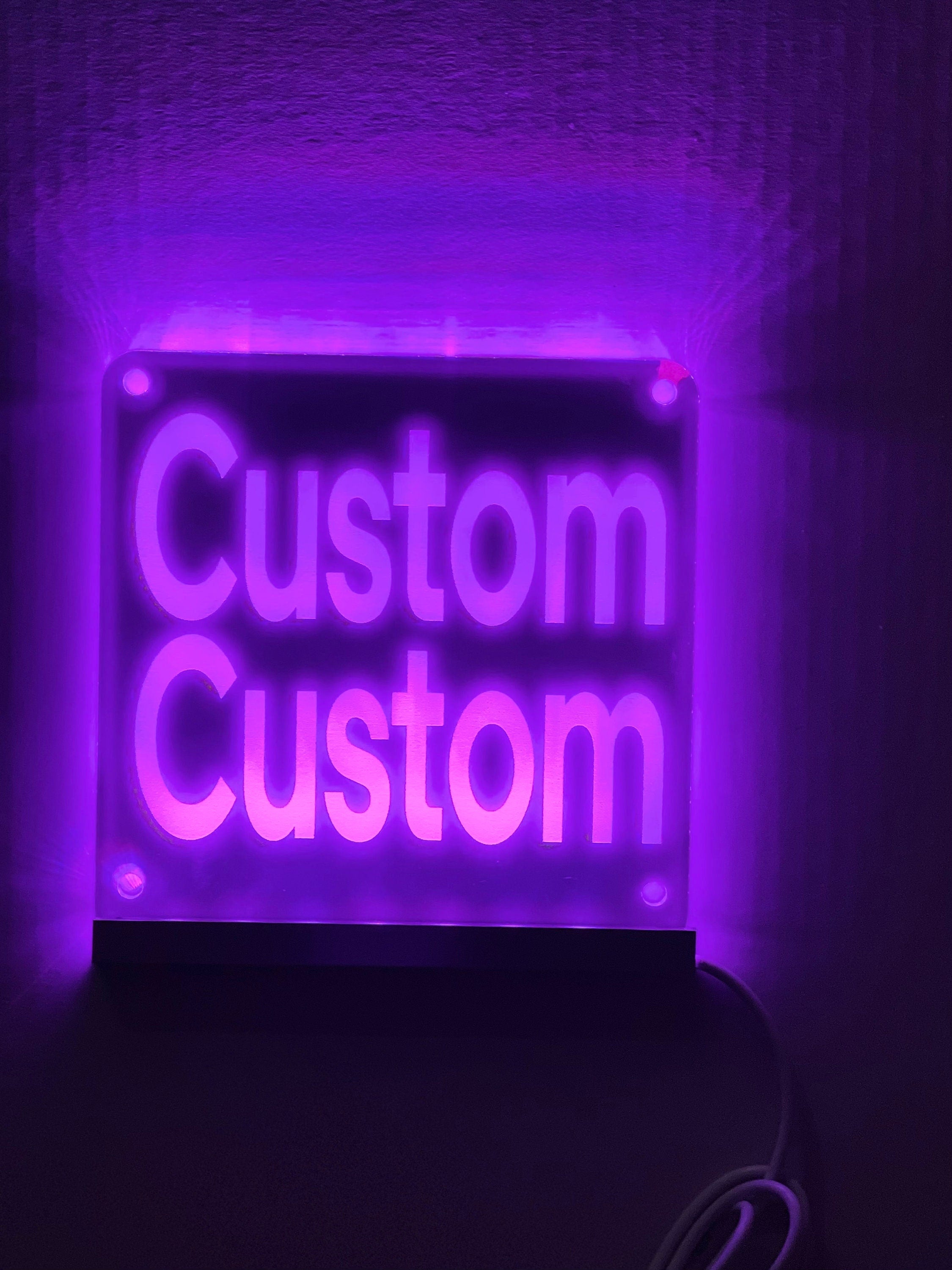 Custom Delivery Driver LED Window Sign | Car Driver Window LED Light Up Sign | 7 Color Changing | USB Powered